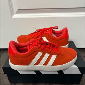 Adidas Youth Red and White Sneakers